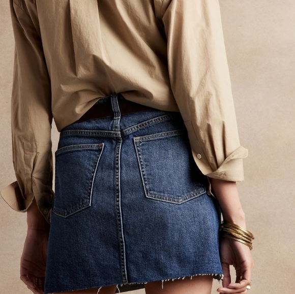 New BR Denim Mini Skirt Size XXS - Picture 4 of 8